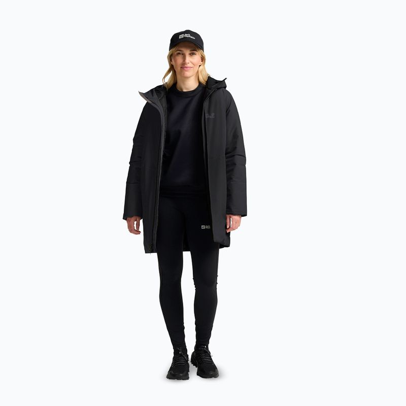 Дамско топло яке Jack Wolfskin Frost Haven черно 2