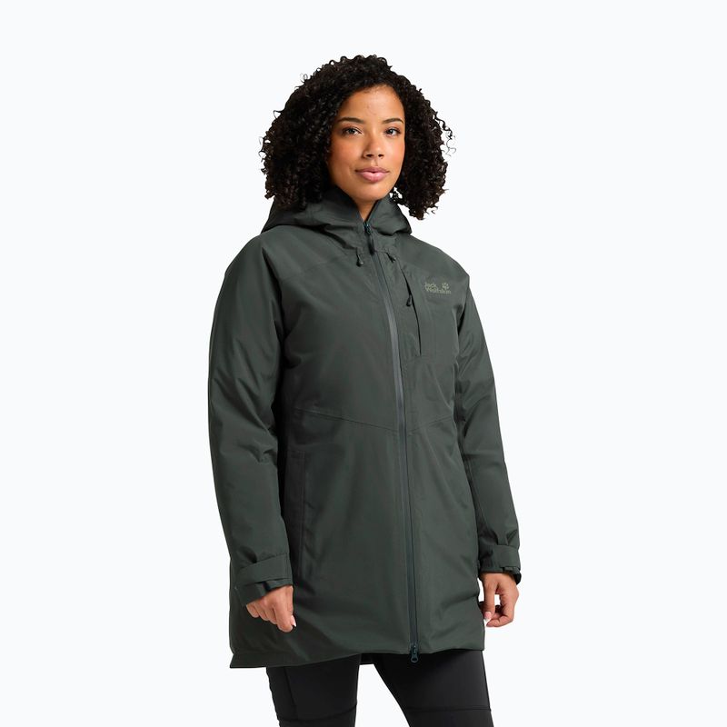 Дамско яке за дъжд Jack Wolfskin Icecape 2L Down Ins Rds slate green