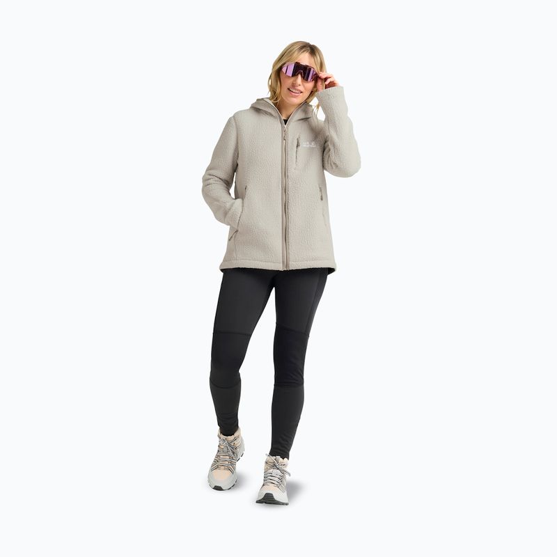 Дамски суитшърт от полар Jack Wolfskin Cradle Mountain Pile Full Zip Pale Sand 2
