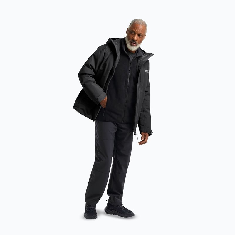 Мъжко водоустойчиво яке Jack Wolfskin Icecape 2L Down Ins Rds черно 2