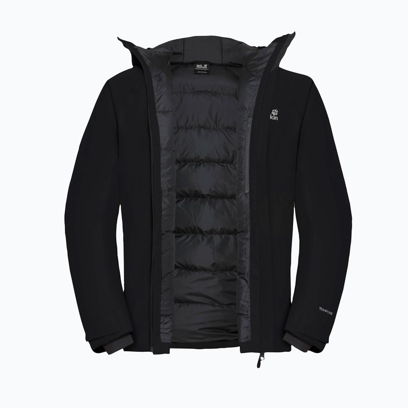Мъжко водоустойчиво яке Jack Wolfskin Icecape 2L Down Ins Rds черно 9