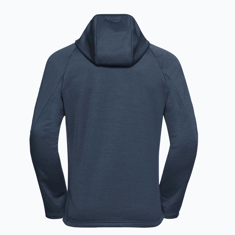 Мъжки суитшърт за трекинг Jack Wolfskin Peak District Hooded Full Zip midnight sky 8