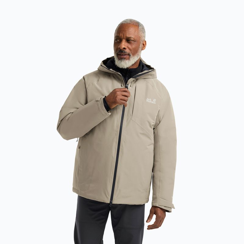 Мъжко яке за дъжд Jack Wolfskin Icecape 2L Down Ins Rds linen