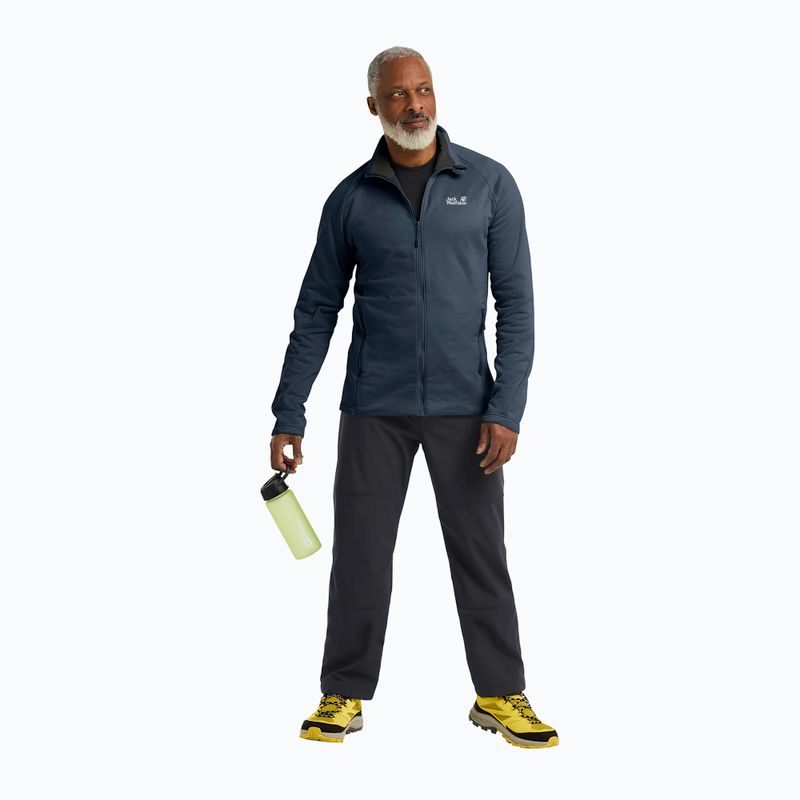 Мъжки суитшърт за трекинг Jack Wolfskin Peak District Full Zip midnight sky 2