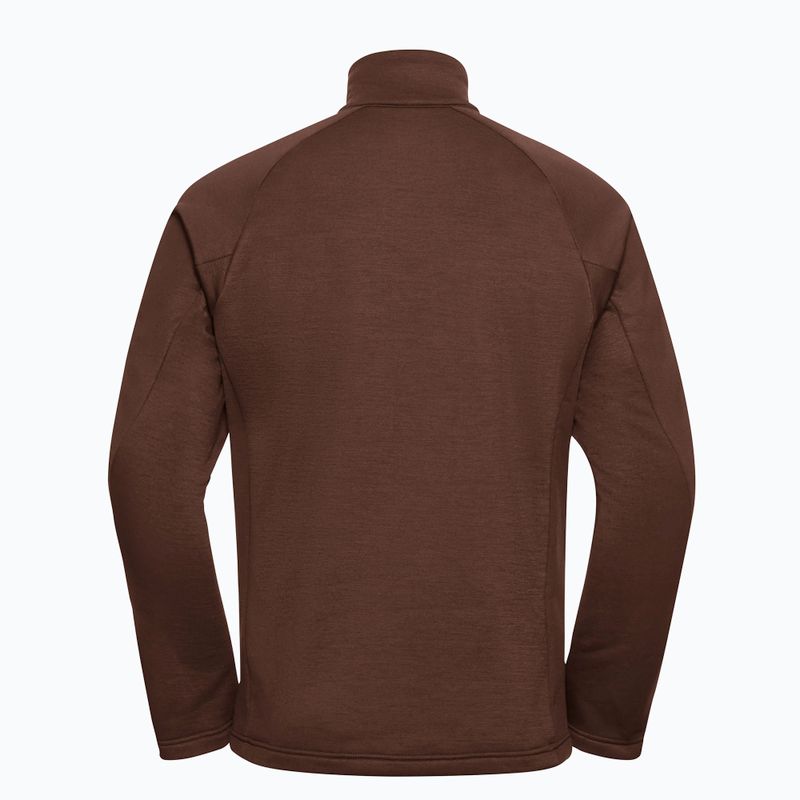 Мъжки суитшърт за трекинг Jack Wolfskin Peak District Full Ziphot choc 8