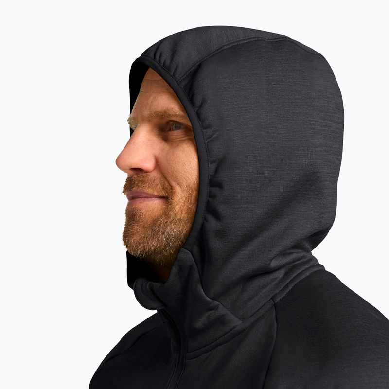 Мъжки суитшърт за трекинг Jack Wolfskin Peak District Hooded Full Zip black 4