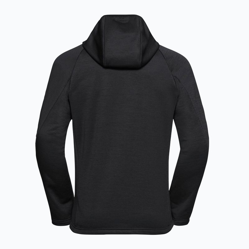 Мъжки суитшърт за трекинг Jack Wolfskin Peak District Hooded Full Zip black 8