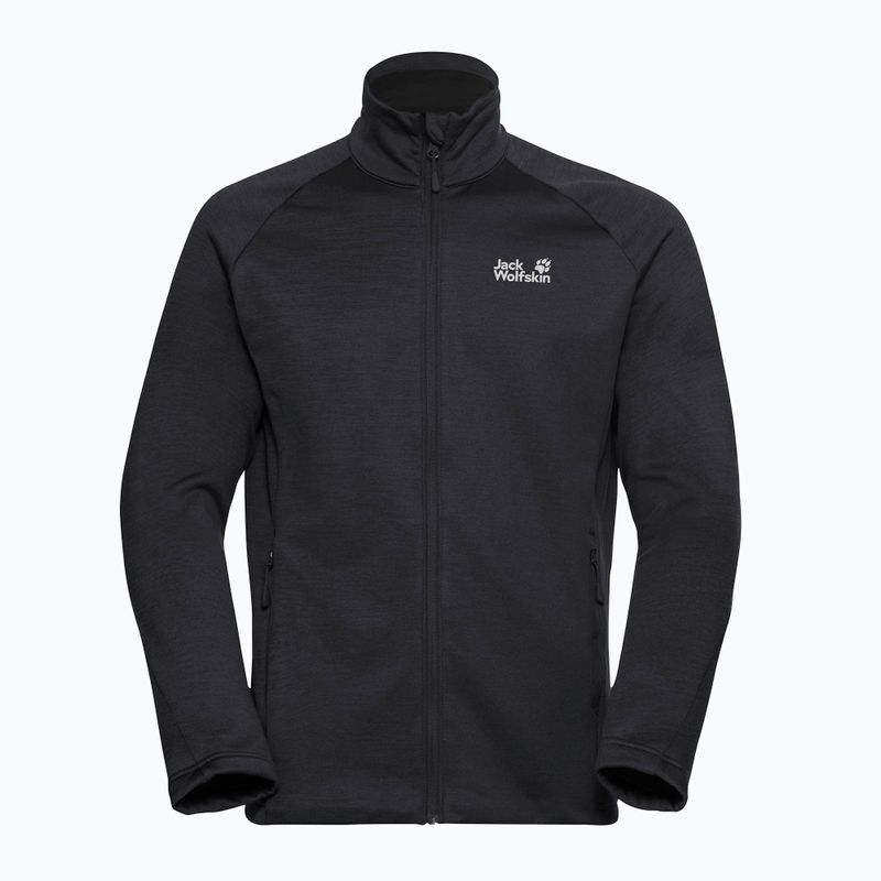 Мъжки суитшърт за трекинг Jack Wolfskin Peak District Full Zip black 7