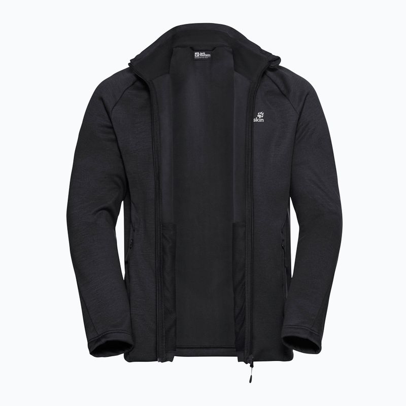 Мъжки суитшърт за трекинг Jack Wolfskin Peak District Full Zip black 9
