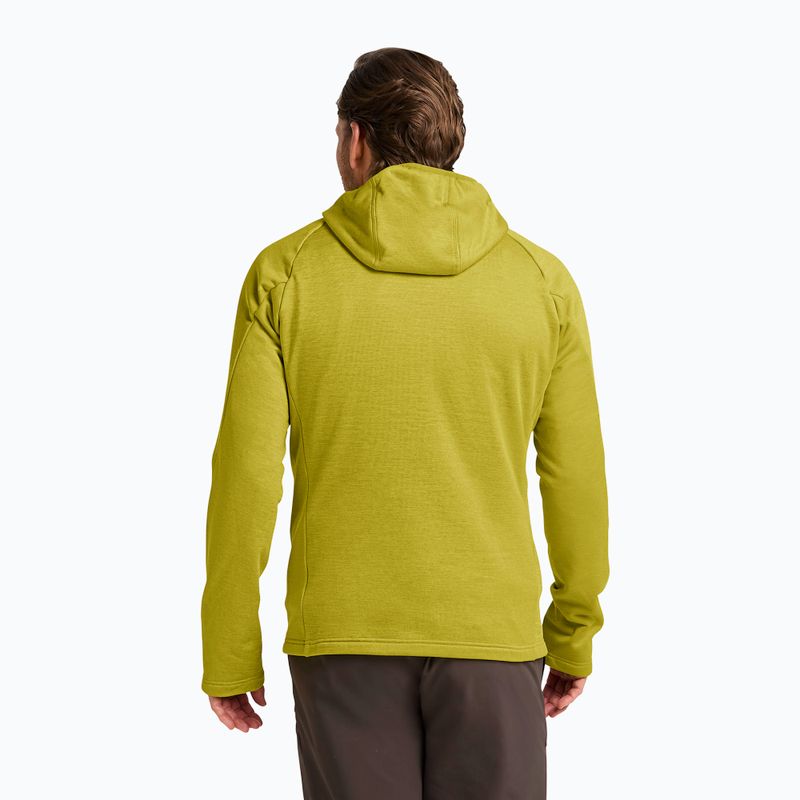 Мъжки суитшърт за трекинг Jack Wolfskin Peak District Hooded Full Zip chartreuse 3