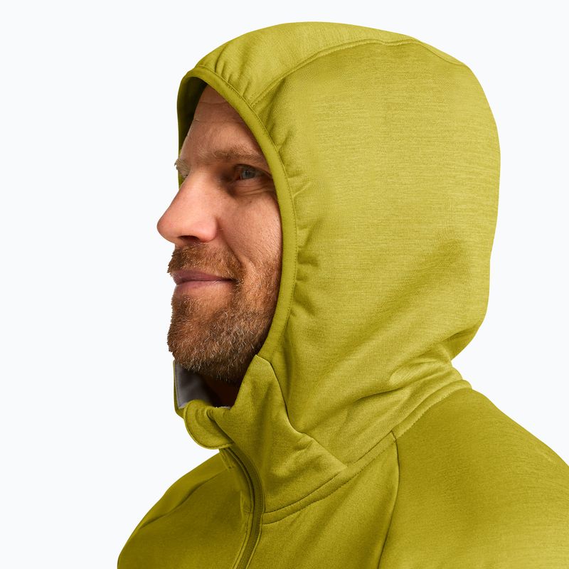 Мъжки суитшърт за трекинг Jack Wolfskin Peak District Hooded Full Zip chartreuse 4