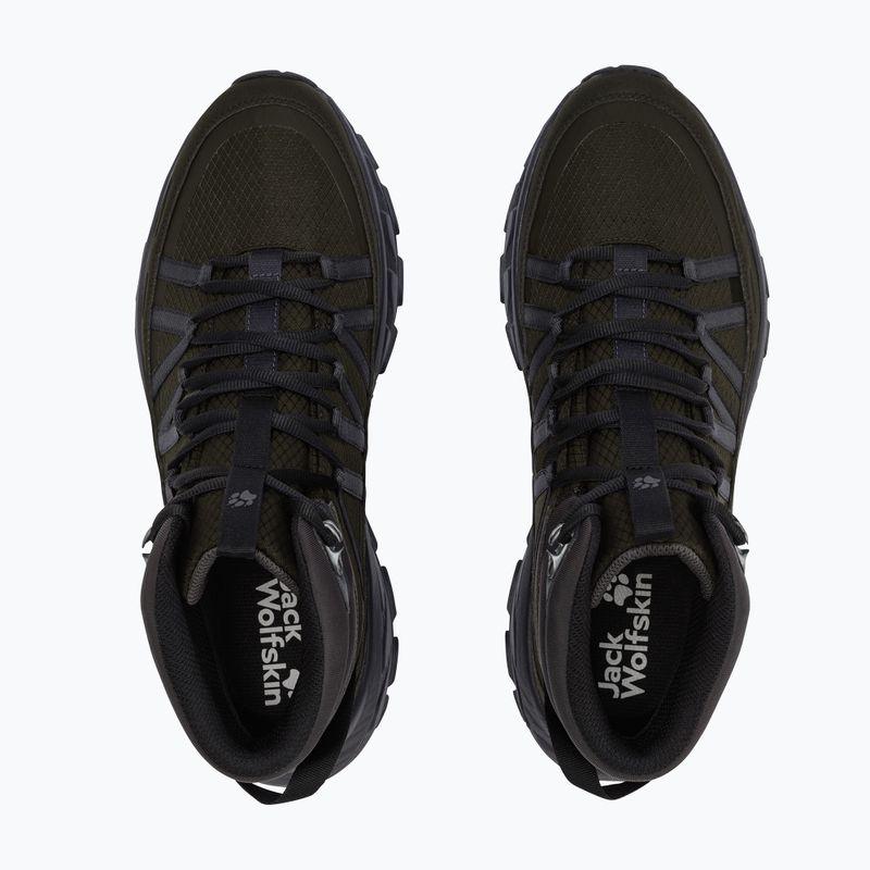 Мъжки туристически обувки Jack Wolfskin Wild Hike Texapore Mid obsidian moss 3
