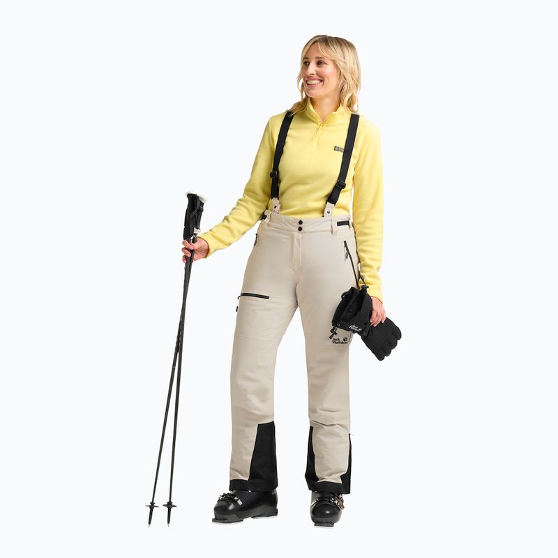 Дамски скиорски панталони Jack Wolfskin Flowline Pro 2L Ins pale sand 2