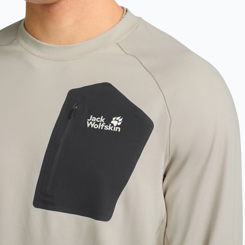 Мъжка блуза с дълъг ръкав Jack Wolfskin Prelight Trail Crew pale sand 4