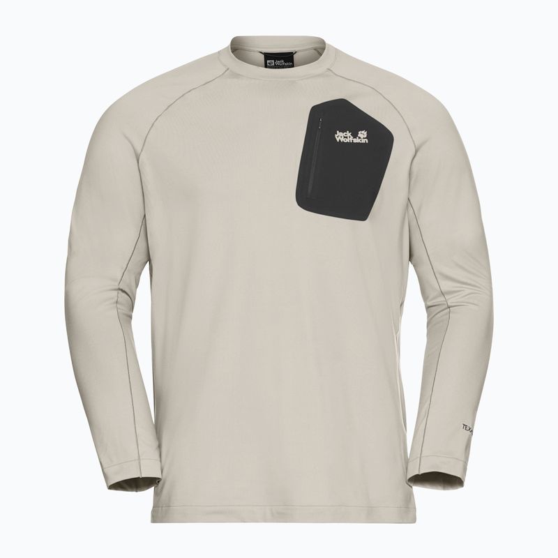 Мъжка блуза с дълъг ръкав Jack Wolfskin Prelight Trail Crew pale sand 5