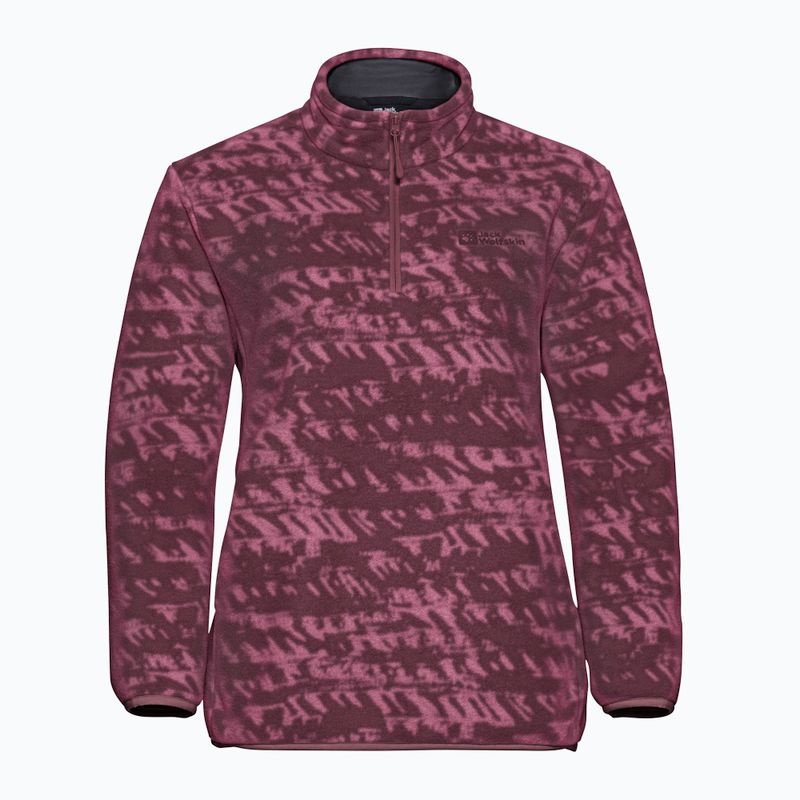 Дамски суитшърт за трекинг Jack Wolfskin Big Sky Half Zip raisin 7
