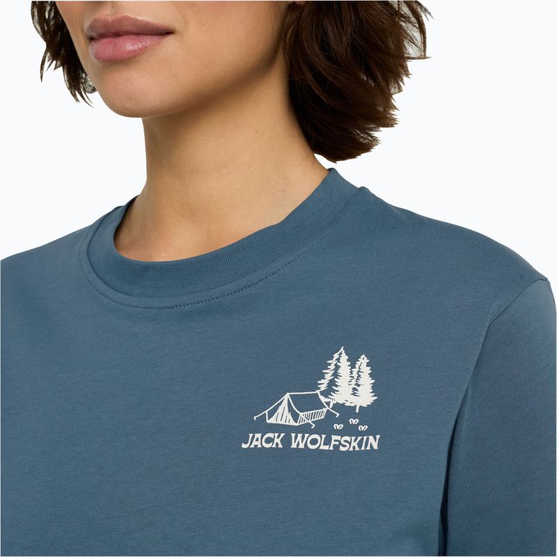 Дамска тениска Jack Wolfskin Cadena tent aluminium blue 4