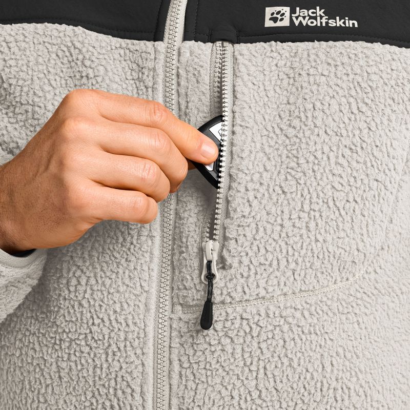Мъжки суитшърт от полар Jack Wolfskin Kammweg Pile Fz pale sand 5