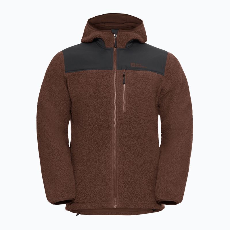 Мъжки суитшърт от полар Jack Wolfskin Kammweg Pile Fz hot choc 7