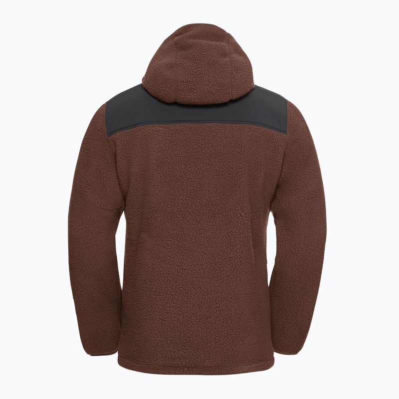 Мъжки суитшърт от полар Jack Wolfskin Kammweg Pile Fz hot choc 8