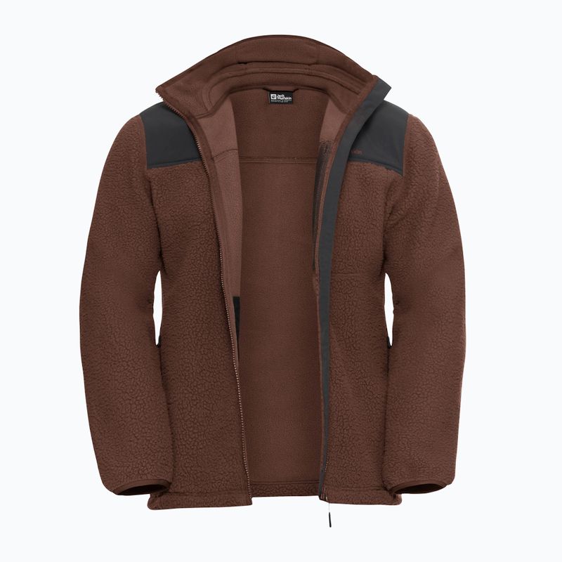 Мъжки суитшърт от полар Jack Wolfskin Kammweg Pile Fz hot choc 9