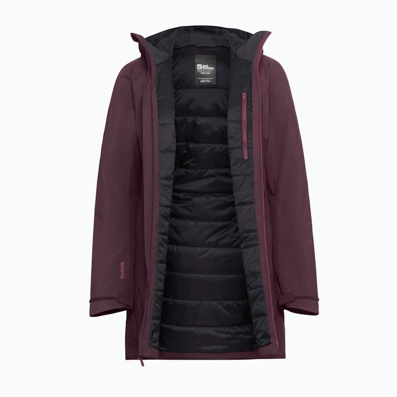 Дамско яке за дъжд Jack Wolfskin Heidelstein Ins amaranth 9