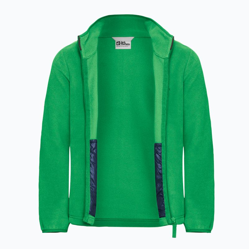 Детски суитшърт от полар Jack Wolfskin Taunus mystic green 3