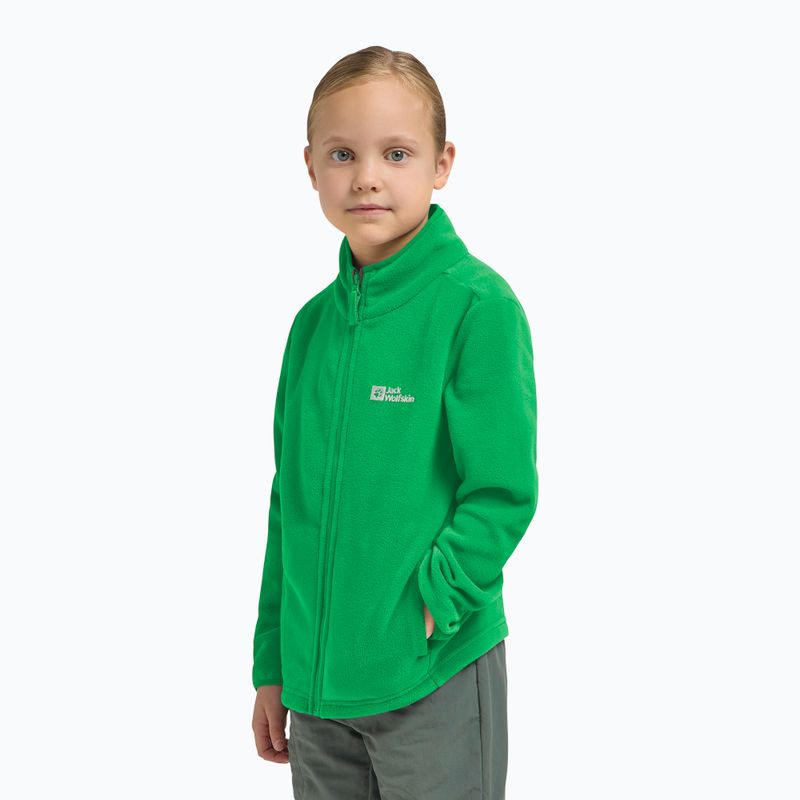 Детски поларен суитшърт Jack Wolfskin Taunus mystic green 10