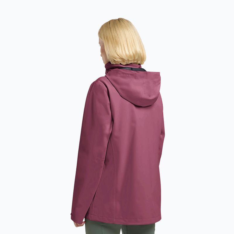 Дамско дъждобран яке Jack Wolfskin Trailtime 2L raisin 3