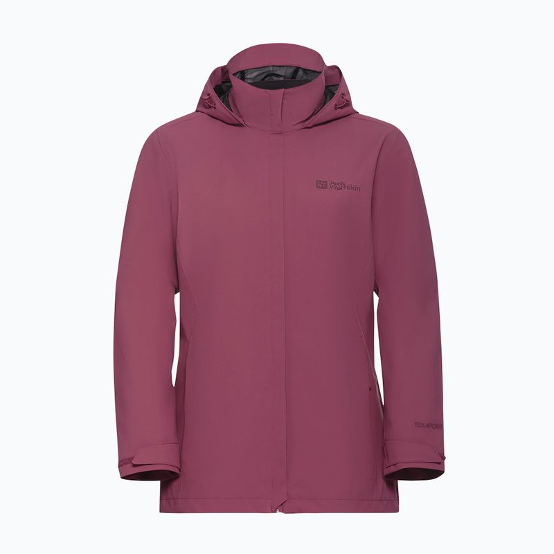 Дамско дъждобран яке Jack Wolfskin Trailtime 2L raisin 8