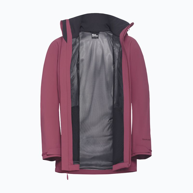 Дамско дъждобран яке Jack Wolfskin Trailtime 2L raisin 10