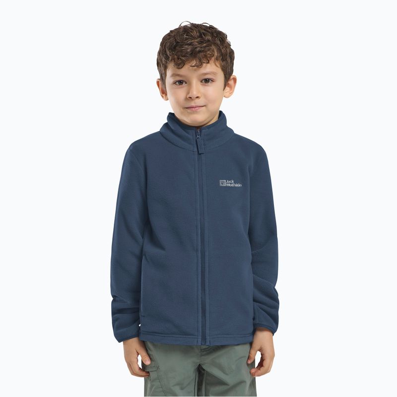Детски поларен суичър Jack Wolfskin Taunus midnight sky 7