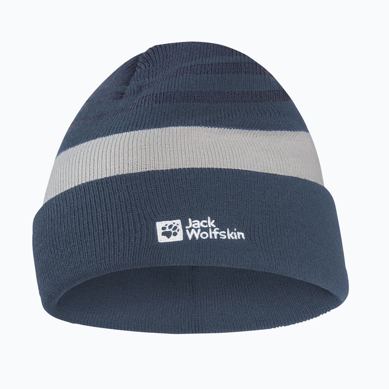 Детска зимна шапка Jack Wolfskin Stripy Knit midnight sky