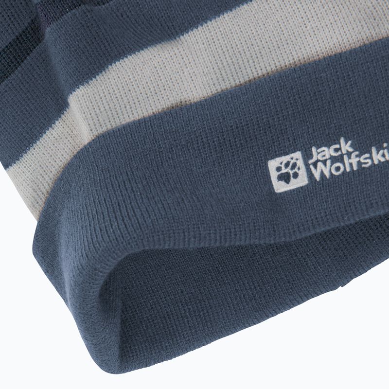 Детска зимна шапка Jack Wolfskin Stripy Knit midnight sky 6