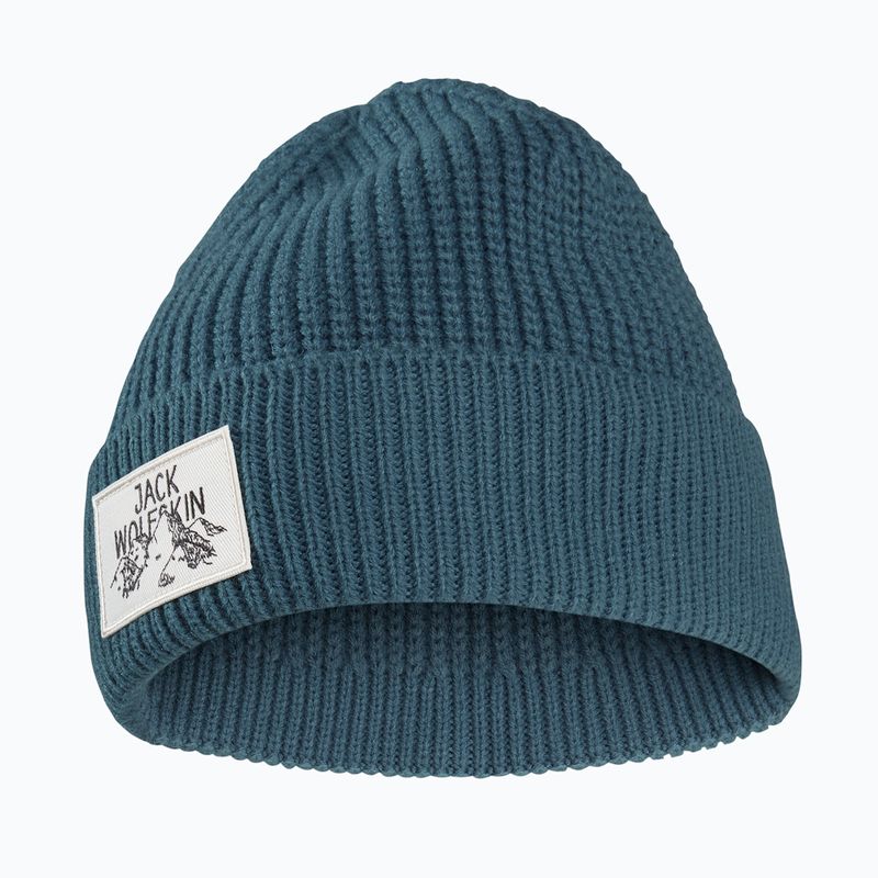 Зимна шапка Jack Wolfskin Badge алуминиево синьо