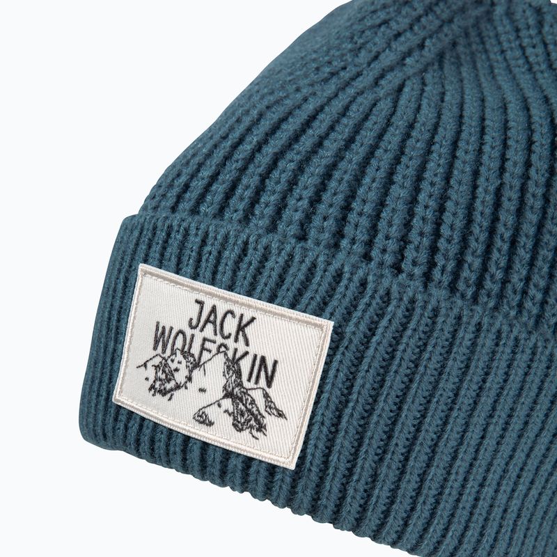 Зимна шапка Jack Wolfskin Badge алуминиево синьо 3