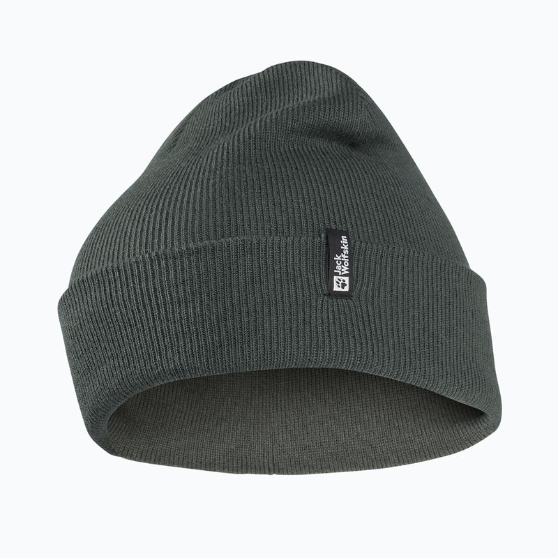 Зимна шапка Jack Wolfskin Rib slate green