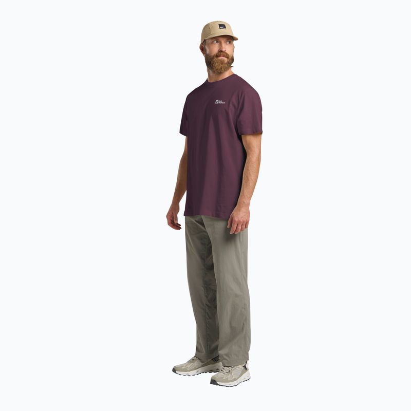 Мъжка тениска Jack Wolfskin Essential amaranth 2