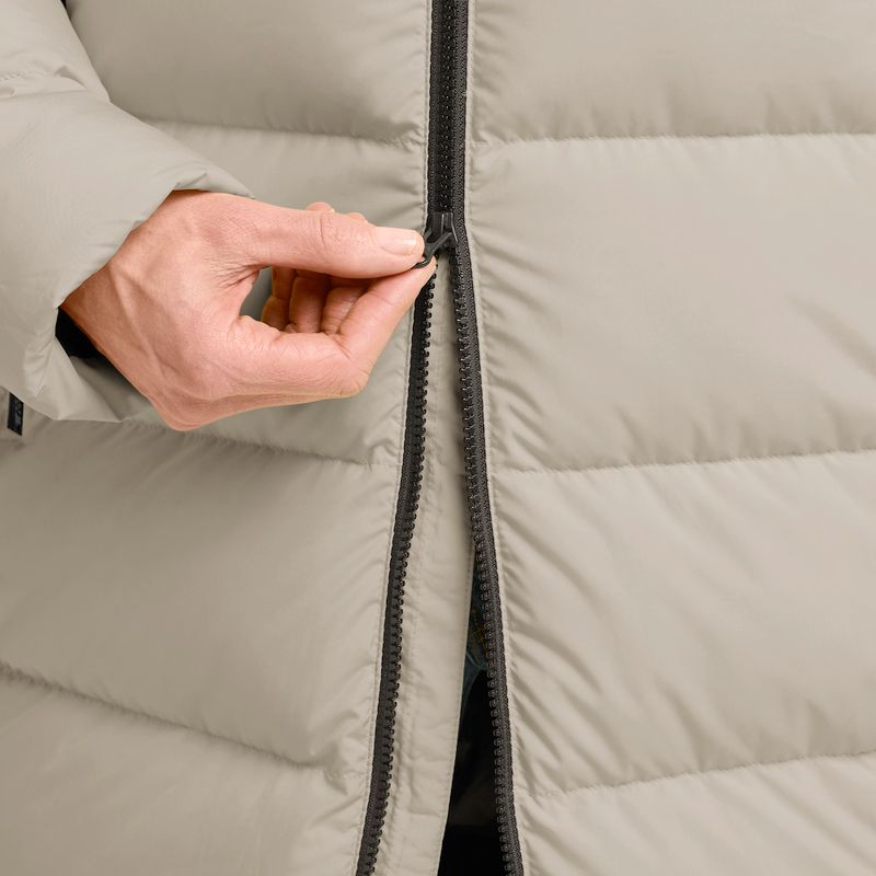 Дамско пухено дълго яке Jack Wolfskin Frozen Palace pale sand 8