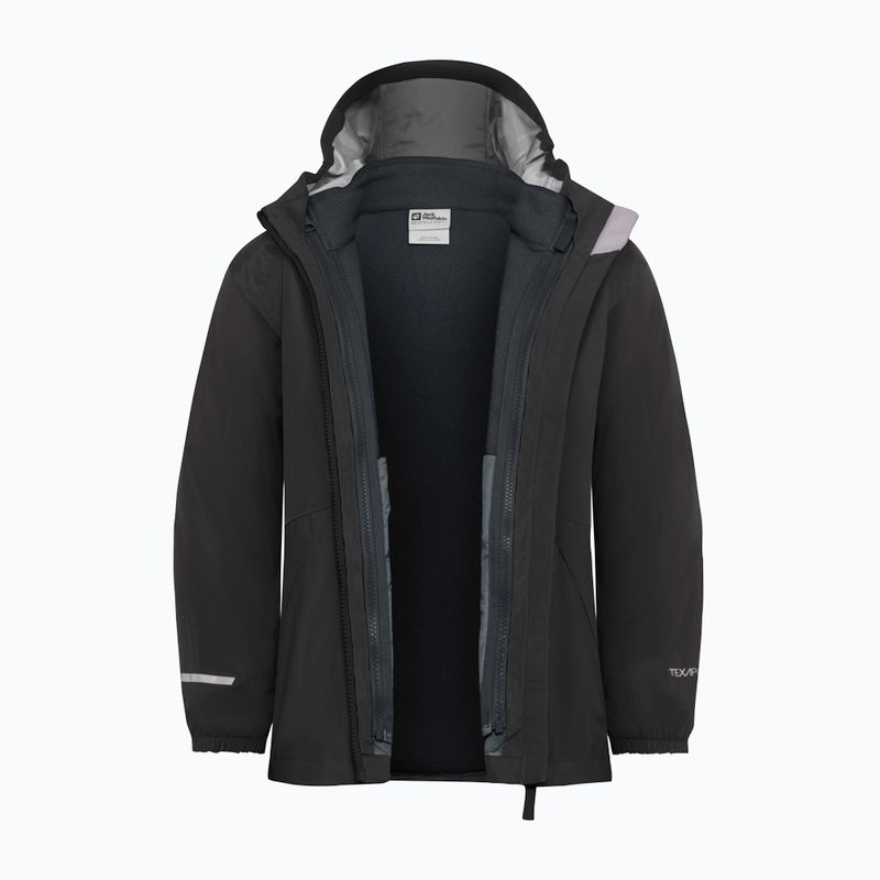 Детско яке 3в1 Jack Wolfskin Iceland 3IN1 черно 4