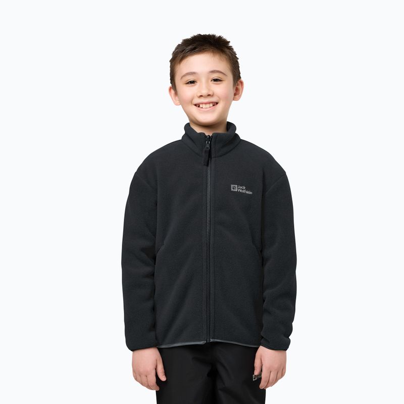 Детско яке 3в1 Jack Wolfskin Iceland 3IN1 черно 14