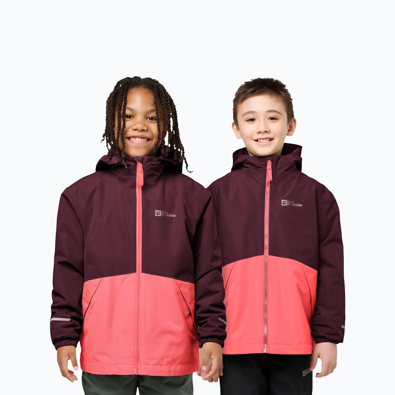 Детско яке 3в1 Jack Wolfskin Iceland 3IN1 sunset coral 7