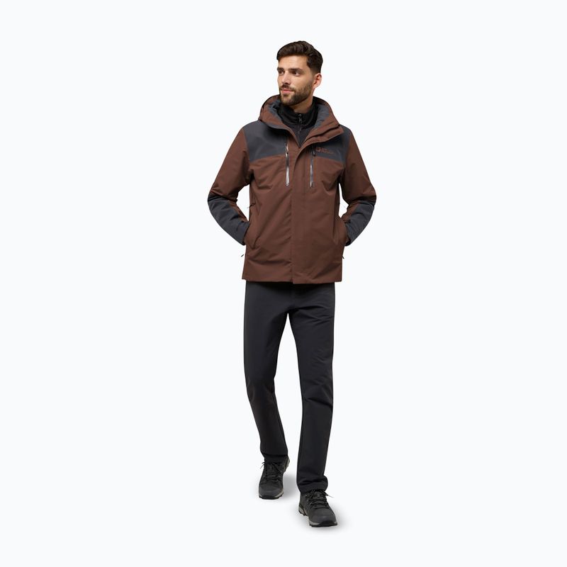 Мъжко яке 3в1 Jack Wolfskin Jasper 3In1 hot choc 2