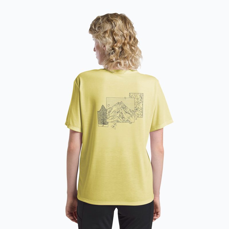 Дамска тениска Jack Wolfskin Vonnan Graphic ridge leaf lemon ice 3
