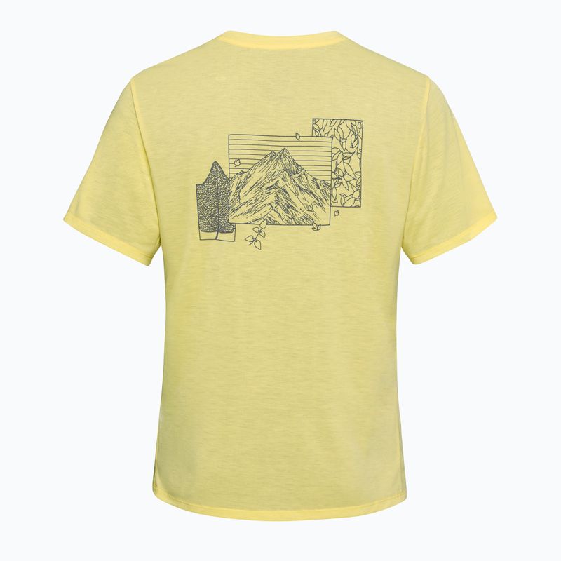 Дамска тениска Jack Wolfskin Vonnan Graphic ridge leaf lemon ice 6