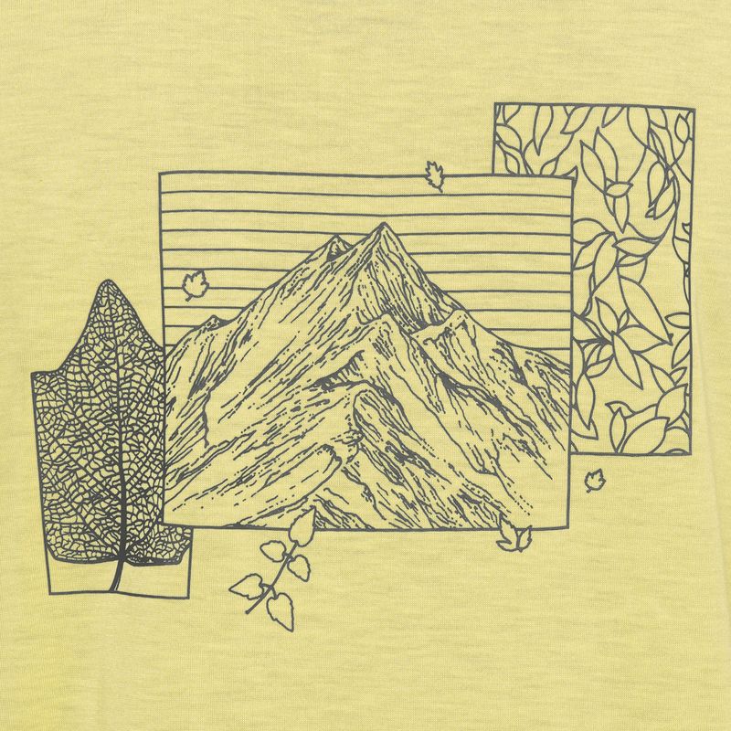 Дамска тениска Jack Wolfskin Vonnan Graphic ridge leaf lemon ice 7