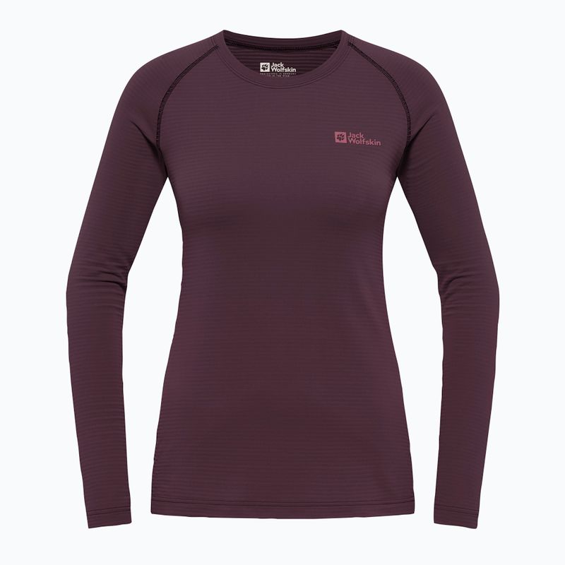 Дамска термоактивна блуза с дълъг ръкав jack wolfskin infinite warm amaranth 3