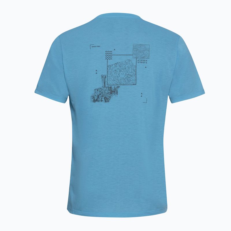 Мъжка тениска Jack Wolfskin Vonnan Graphic peak trail sky blue 7