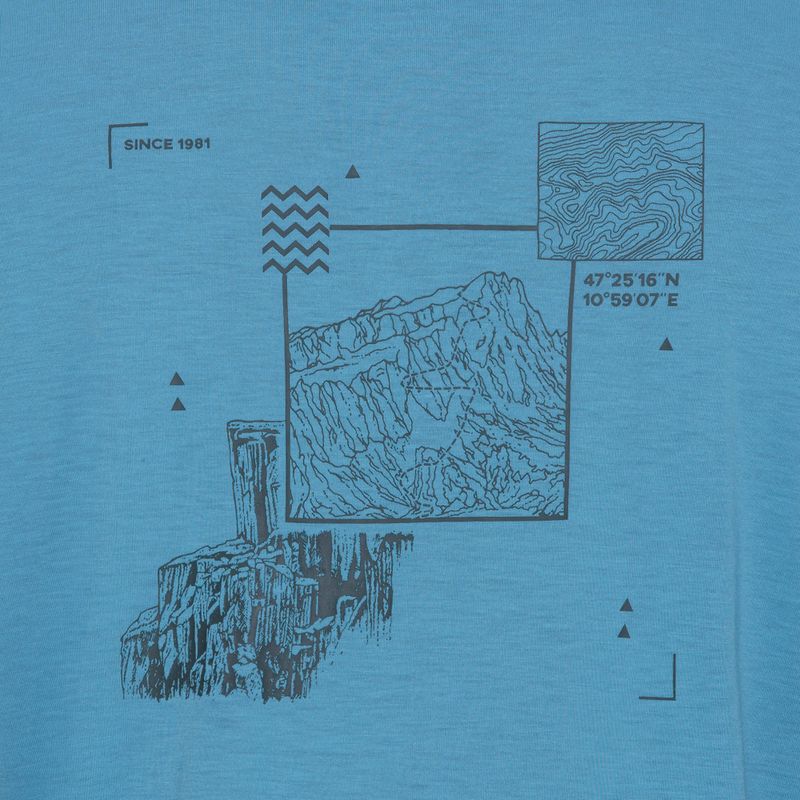 Мъжка тениска Jack Wolfskin Vonnan Graphic peak trail sky blue 8