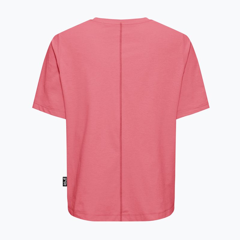 Дамска тениска за трекинг Jack Wolfskin Travel T evening rose 6